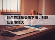 沙尔克球员受伤下场，对球队影响较大
